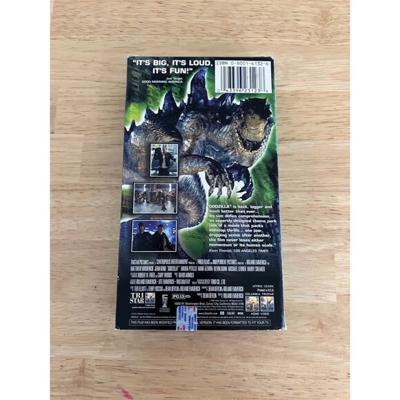 Godzilla VHS Tape 1998 Movie Classic Creature Feature - Picture 4 of 4